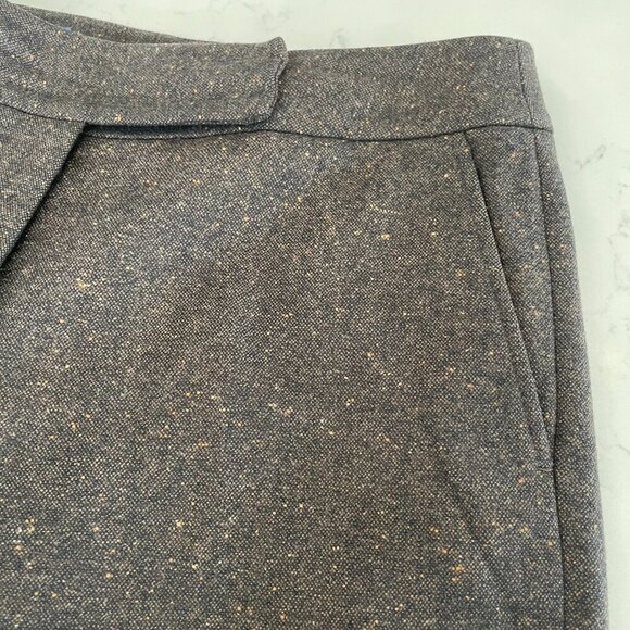 Faconnable Tweed Fall/Winter Lined Straight Leg Cuffed Wool Pants Brown Sz 8 - Picture 4 of 11